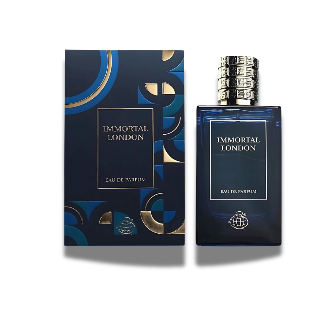 Immortal London Eau de Parfum bottle and packaging on a white background