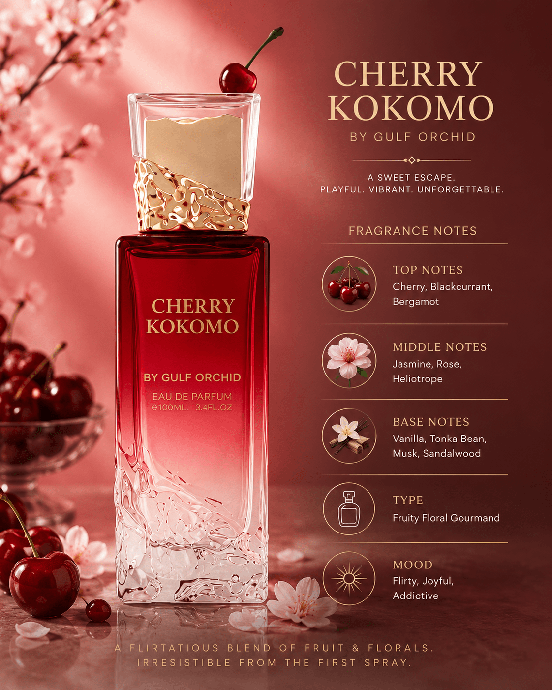 Cherry Kokomo By Gulf Orchid - 100ml Dubai Perfume – Dapper Industries