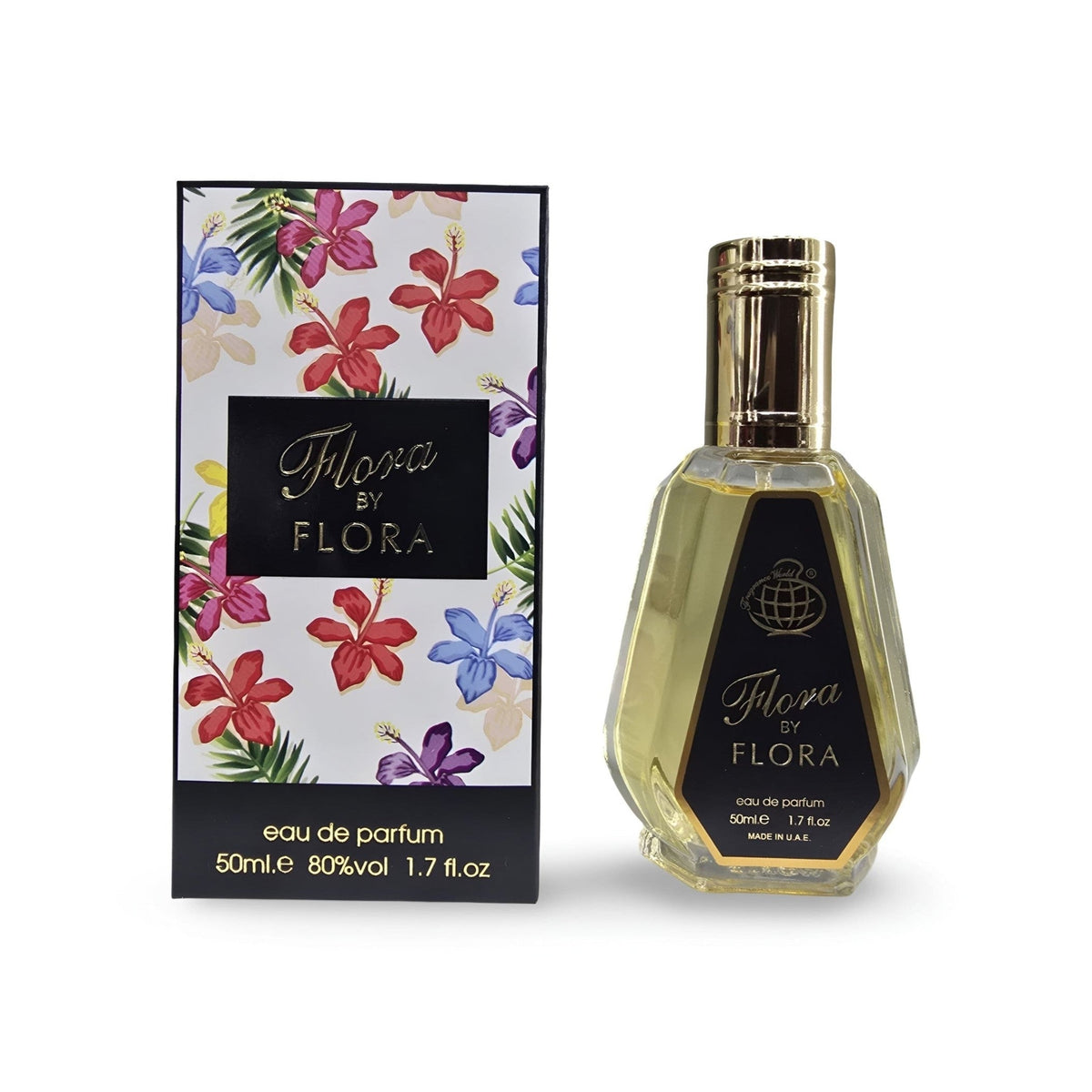 Flora by Flora 50ml Eau de Parfum bottle and floral box