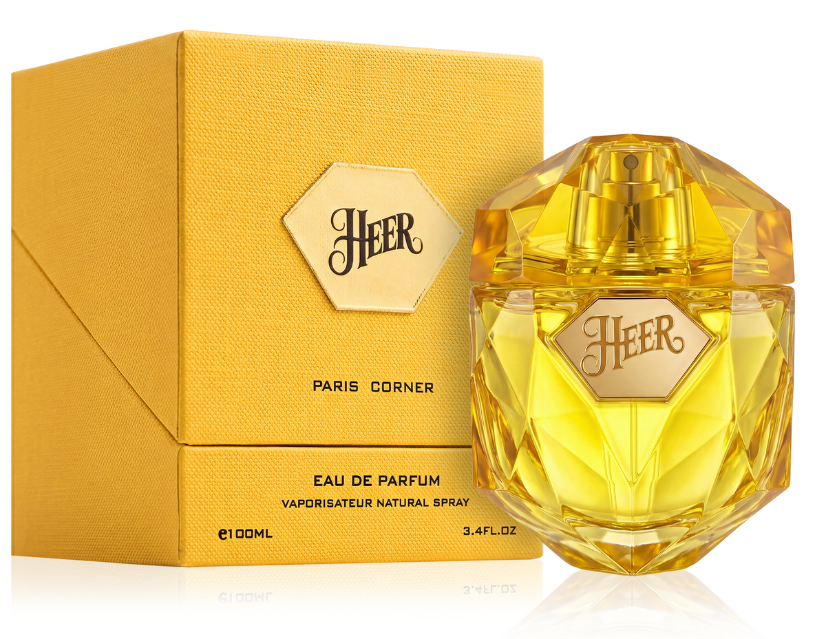 Heer by Paris Corner – 100ml Eau de Parfum bottle and packaging on white background