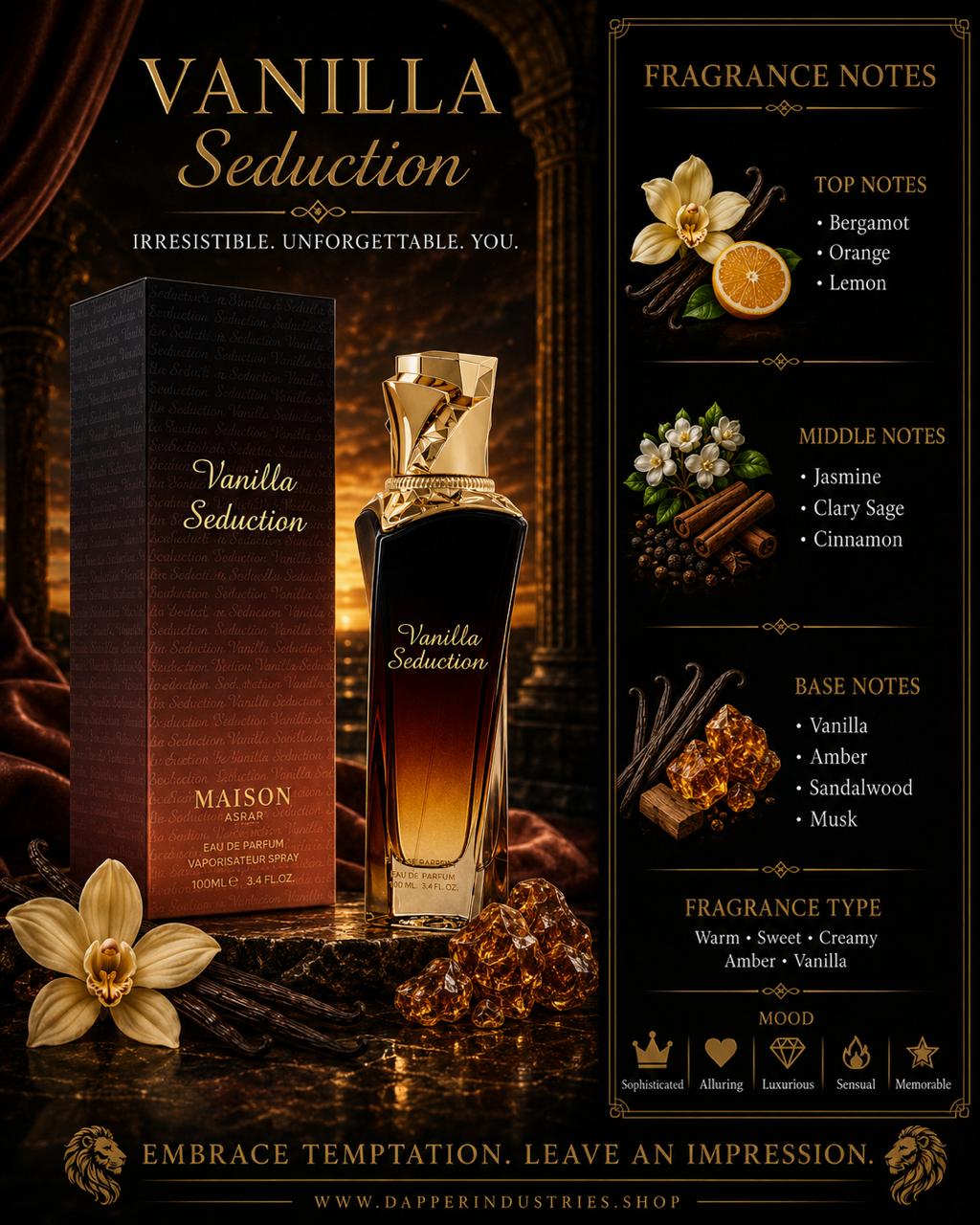 Vanilla Seduction Maison Asrar – 100ml Dubai Perfume – Dapper Industries