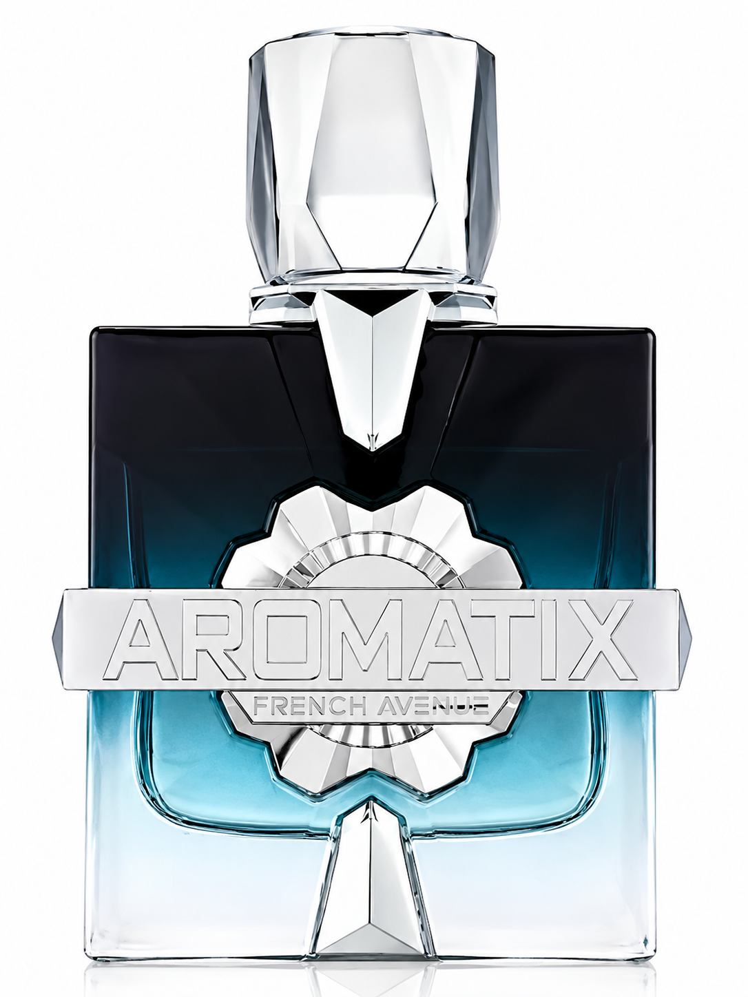 Perfume bottle labeled 'Aromatix' on a white background