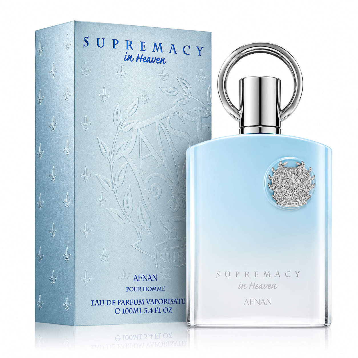Afnan Supremacy In Heaven 100ml perfume bottle and box