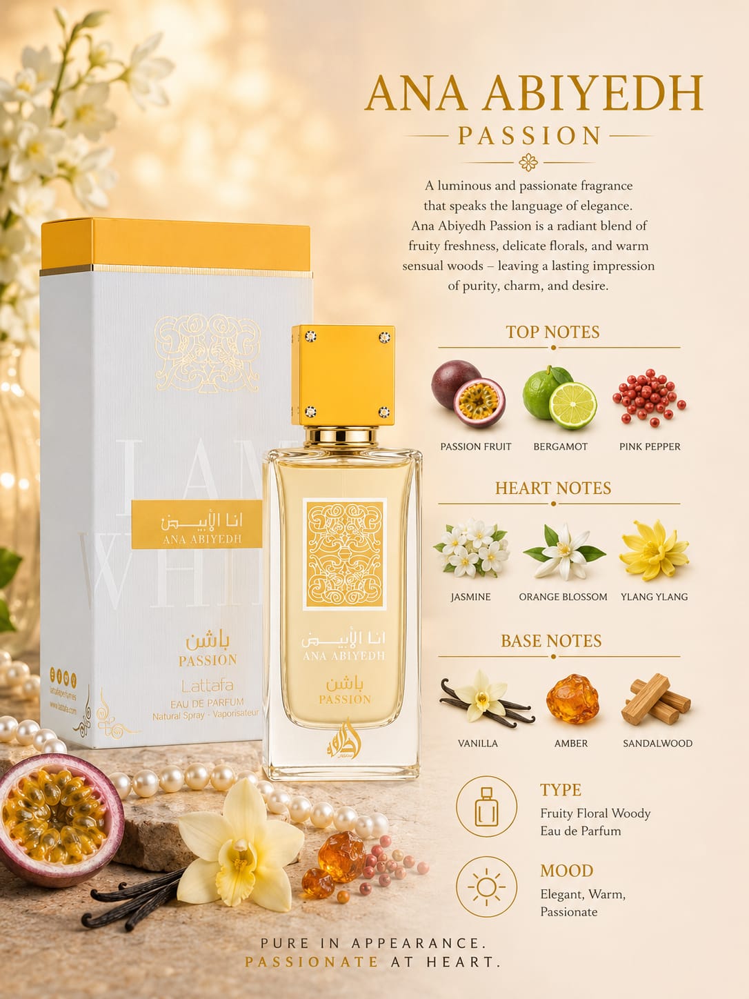 Ana Abiyedh Passion - 60ml Eau De Parfum Dubai Perfume – Dapper Industries
