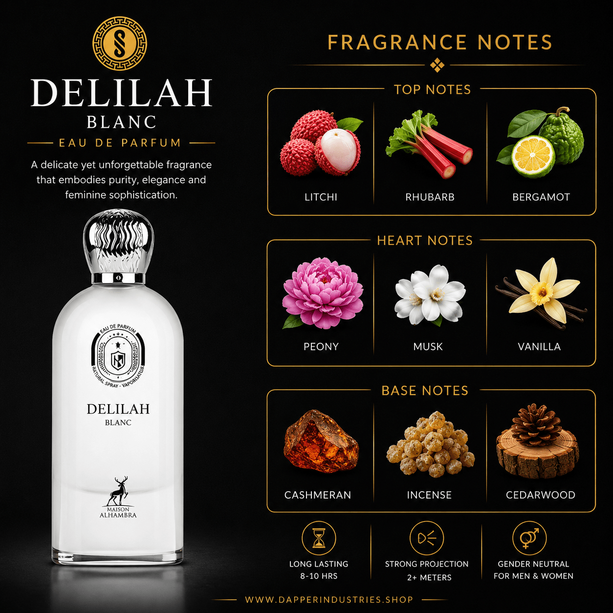 Delilah Blanc Maison Al-Hambra - 100ml Eau De Parfum Dubai Perfume – Dapper Industries