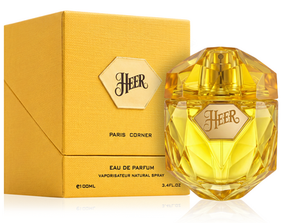 Heer by Paris Corner – 100ml Eau de Parfum bottle and packaging on white background