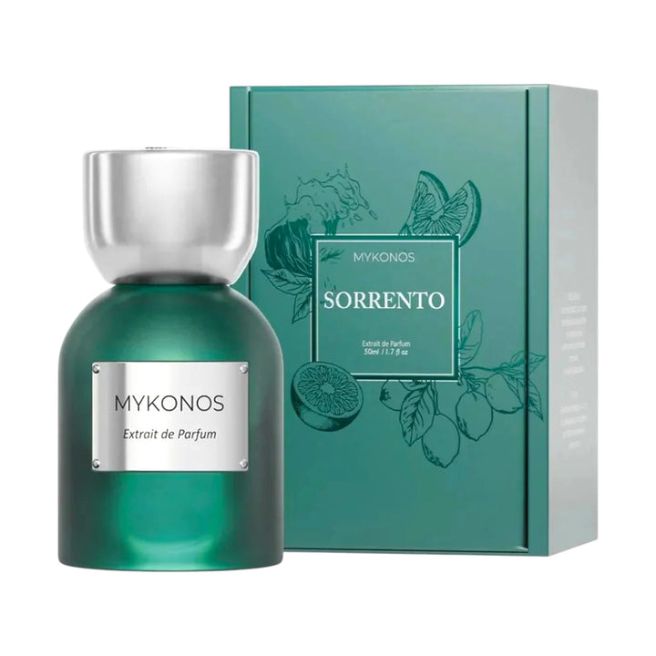 Mykonos Sorrento 50ml Extrait de Parfum bottle and box