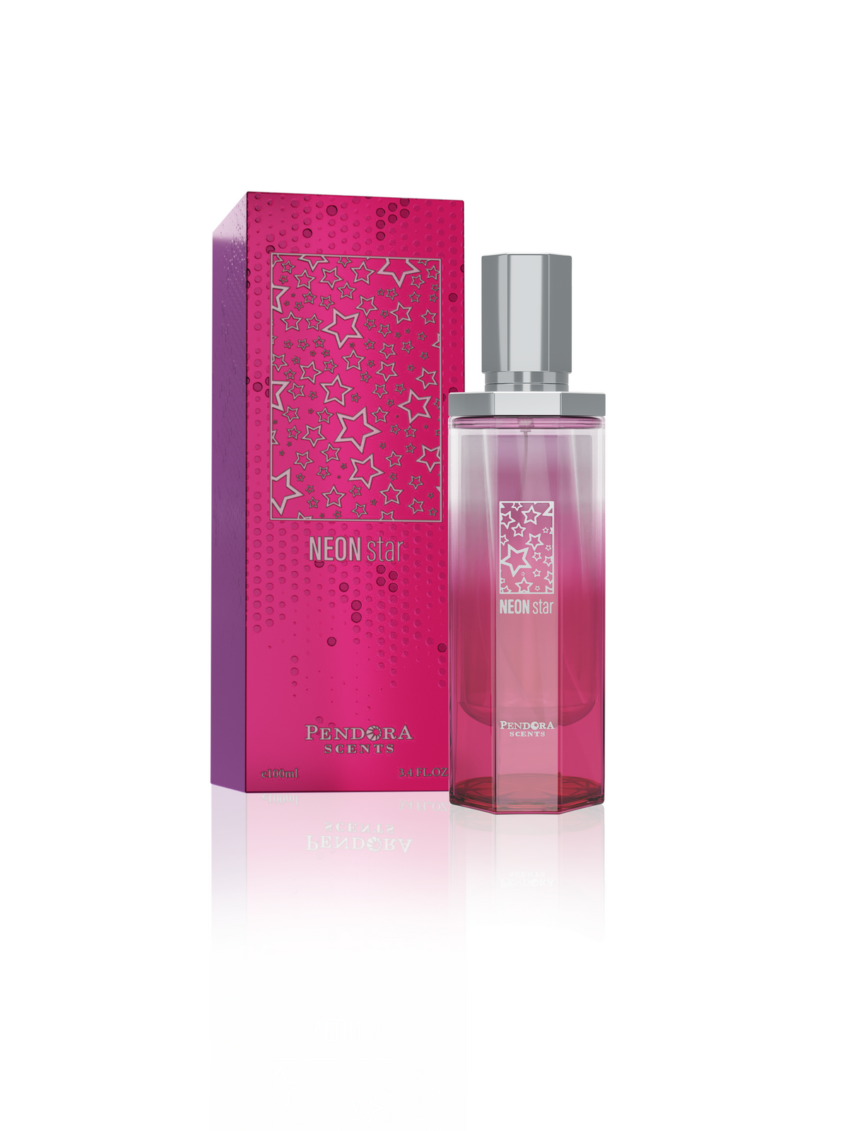 Neon Star by Pendora Scents – 100ml Eau de Parfum bottle and packaging on white background