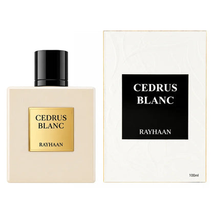 Rayhaan Cedrus Blanc 100ml Eau de Parfum bottle and box
