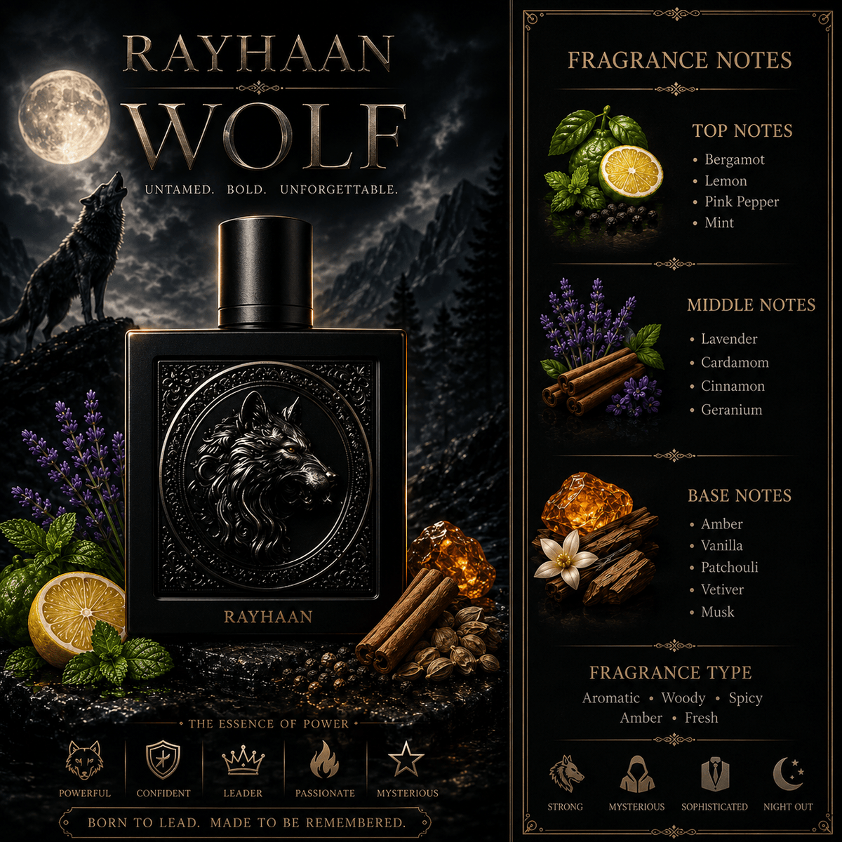 Rayhaan Wolf - 100ml Eau De Parfum Dubai Perfume – Dapper Industries