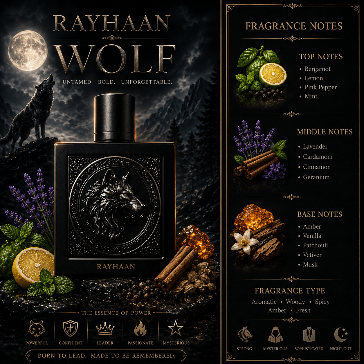 Rayhaan Wolf - 100ml Eau De Parfum Dubai Perfume – Dapper Industries
