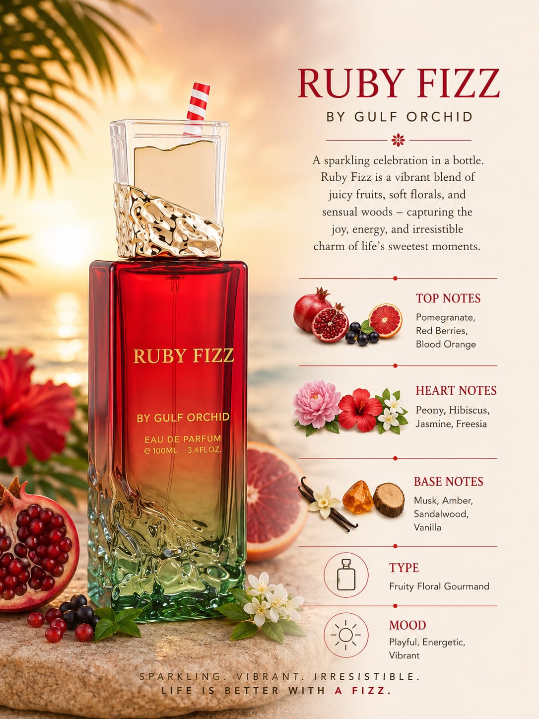 Ruby Fizz by Gulf Orchid - 100ml Dubai Perfume – Dapper Industries