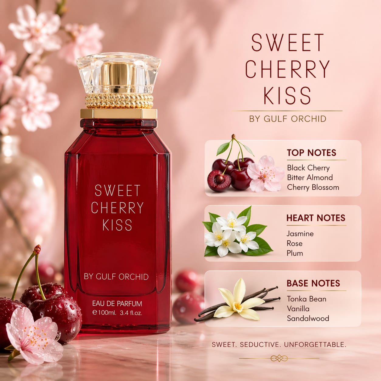 Sweet Cherry Kiss By Gulf Orchid - 100ml Dubai Perfume – Dapper Industries