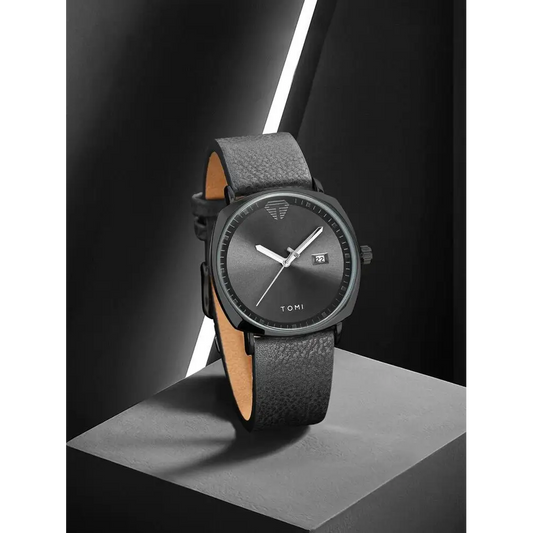 TOMI T-044 Luxury Watch - Modern / Black & Black - Watch