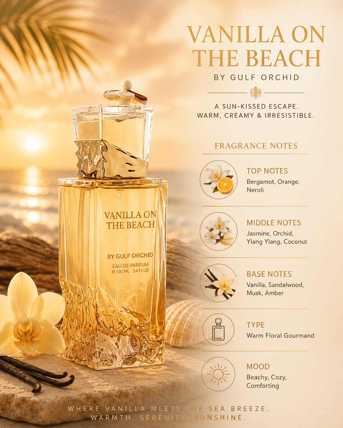 Vanilla On The Beach By Gulf Orchid - 100ml Dubai Perfume – Dapper Industries