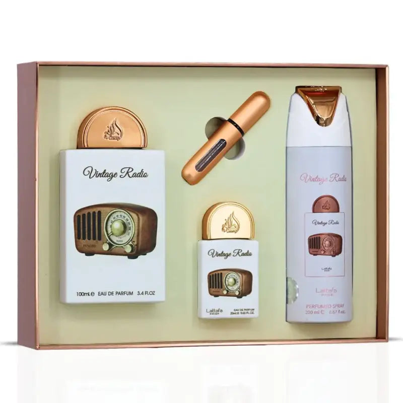 Vintage Radio Lattafa Giftset 100ml Dubai Perfumes