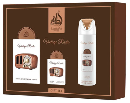 Vintage Radio Lattafa Giftset 100ml Dubai Perfumes